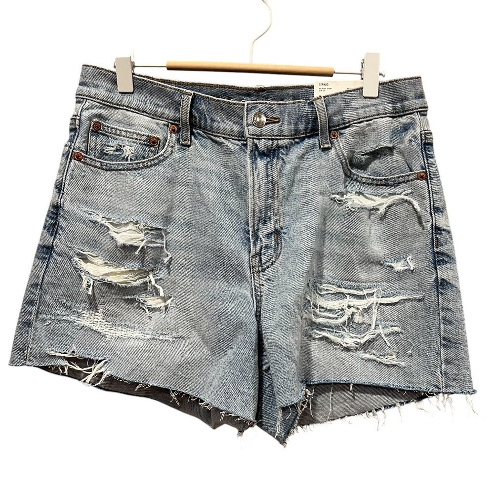 American Eagle Strigid Relaxed Denim Shorts, NWT, Light Wash, 8